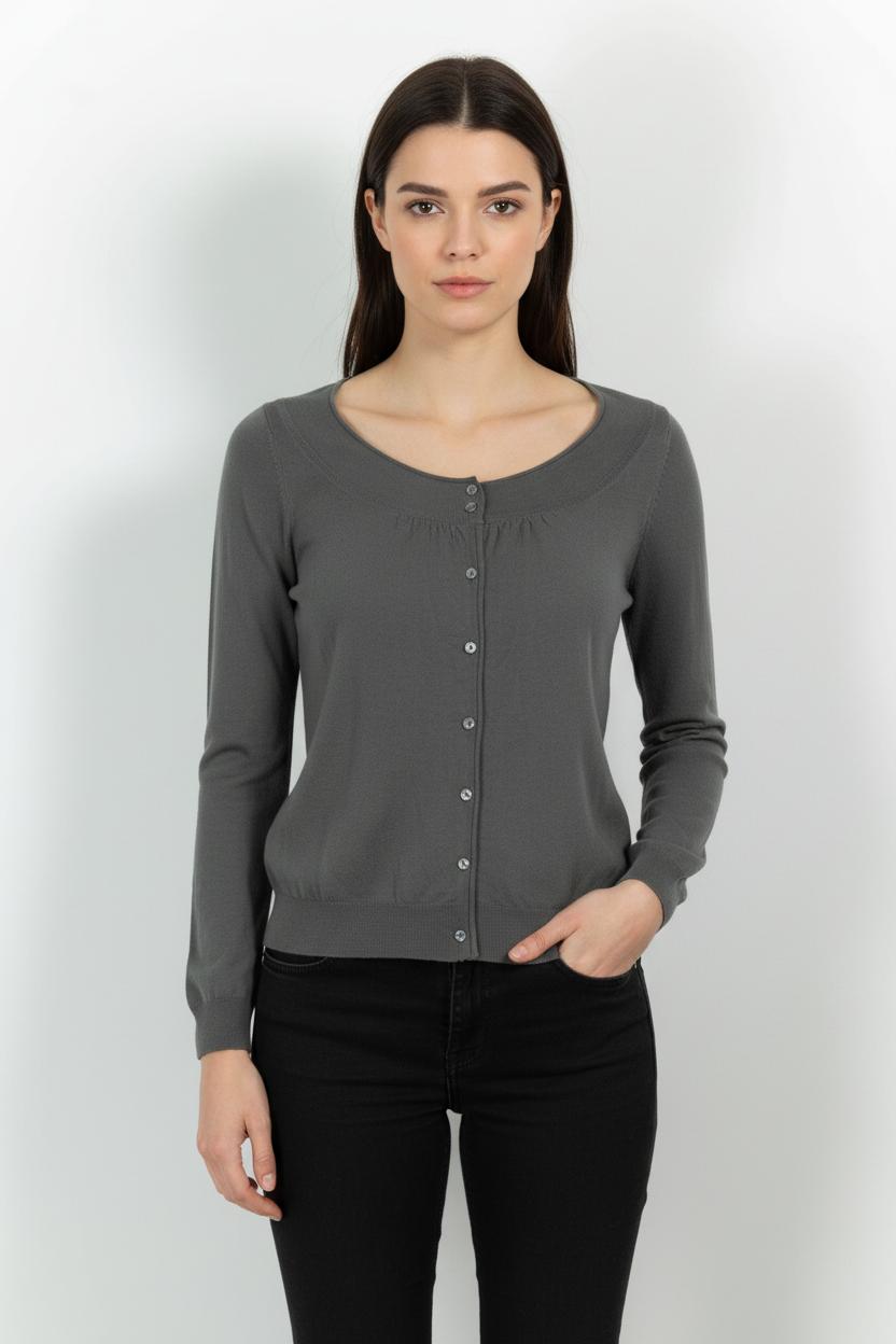 Cardigan Gris - Taille S/36 de la marque Comptoir des Cotonniers | PARAD57653 - Vendu par Paradigme - Image 1