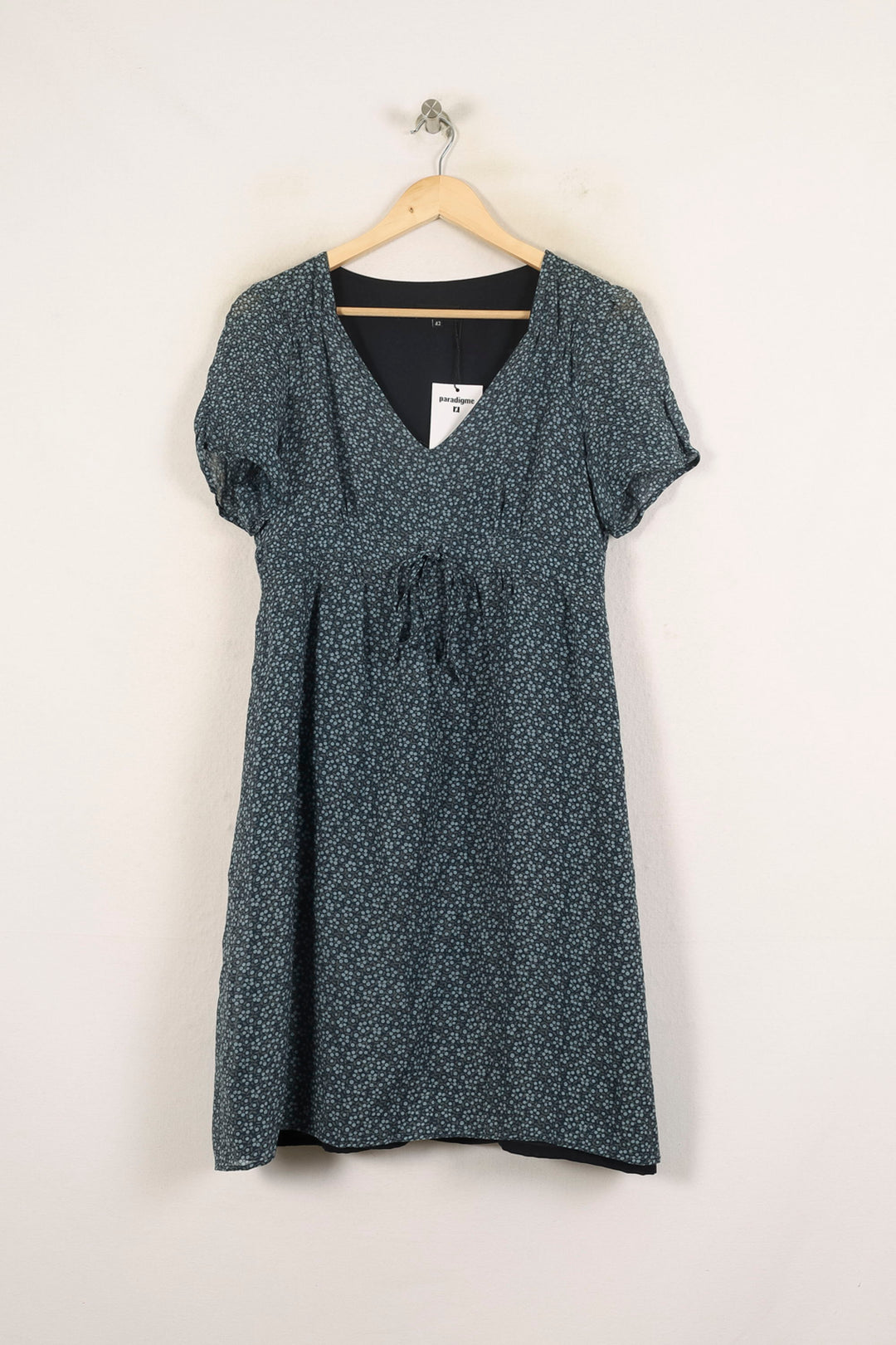 Robe Fleurie Bleue - Taille XL/42 de la marque Caroll | PARAD57658 - Vendu par Paradigme - Image 2