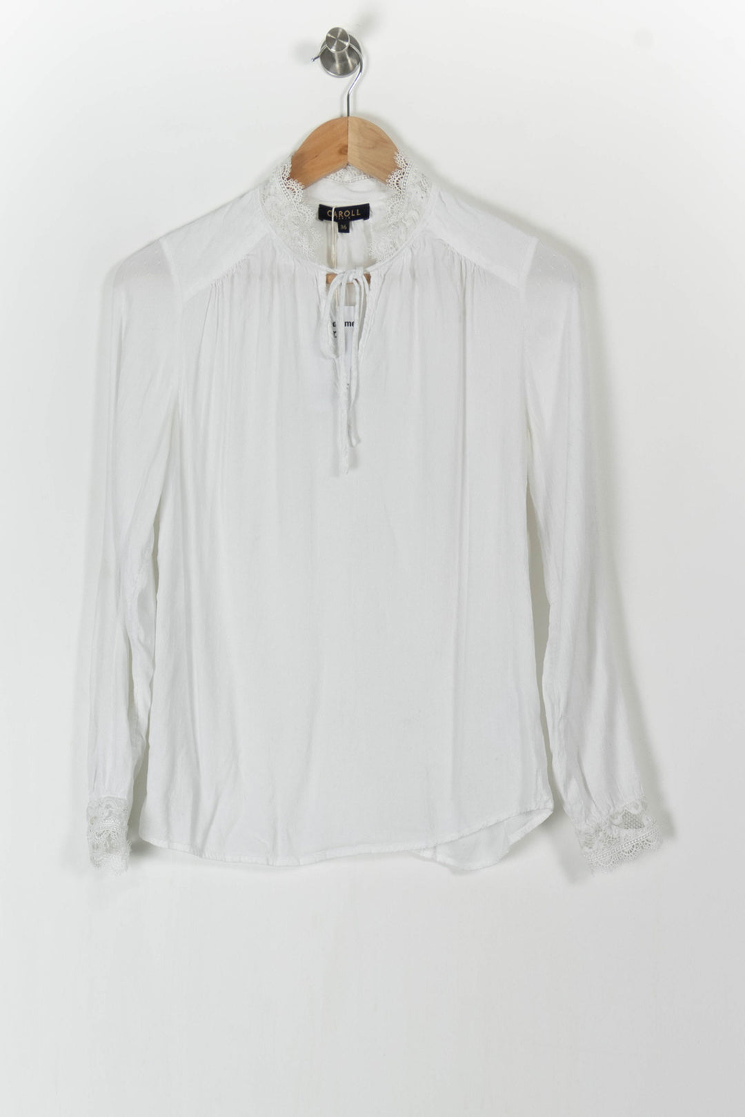 Blouse Blanche - Taille S/36 de la marque Caroll | PARAD57660 - Vendu par Paradigme - Image 2