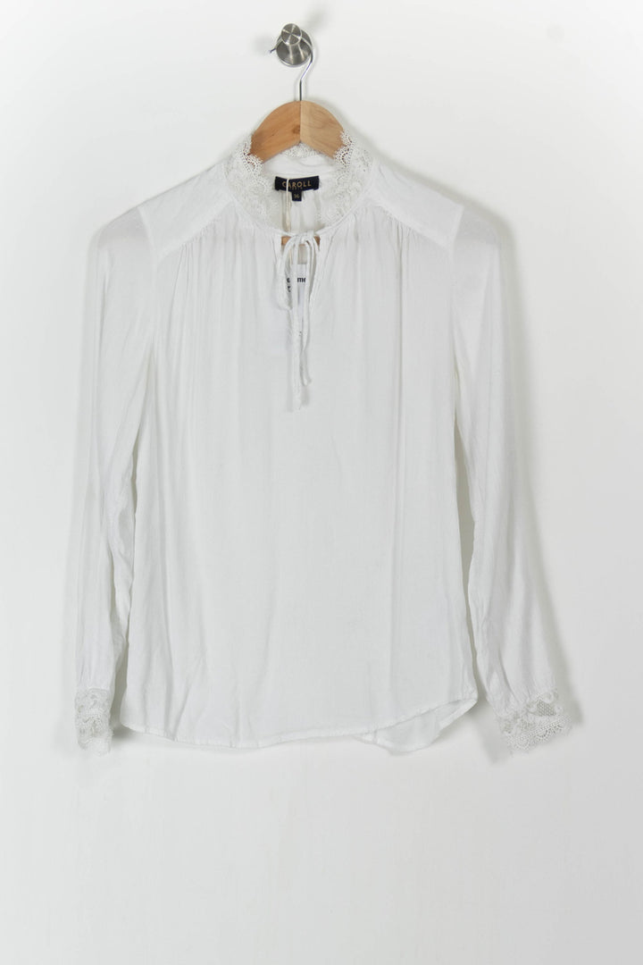 Blouse Blanche - Taille S/36 de la marque Caroll | PARAD57660 - Vendu par Paradigme - Image 2