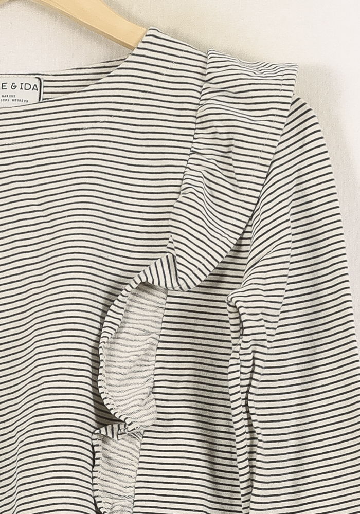 Pull Blanc et Noir - Taille S/36 de la marque Emile & Ida | PARAD57663 - Vendu par Paradigme - Image 3