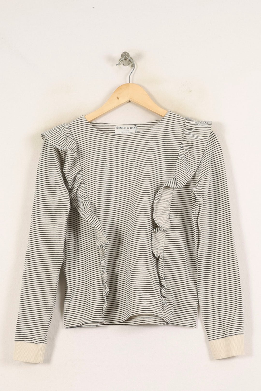 Pull Blanc et Noir - Taille S/36 de la marque Emile & Ida | PARAD57663 - Vendu par Paradigme - Image 2