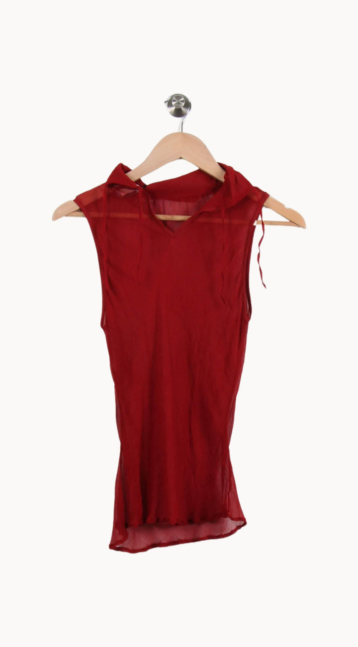 Blouse Bordeaux - Taille S/36 de la marque Max Mara | PARAD57667 - Vendu par Paradigme - Image 4