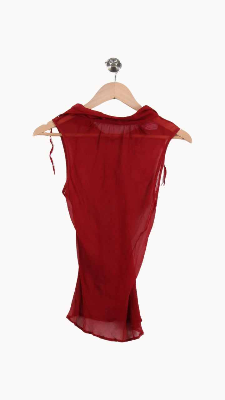 Blouse Bordeaux - Taille S/36 de la marque Max Mara | PARAD57667 - Vendu par Paradigme - Image 2