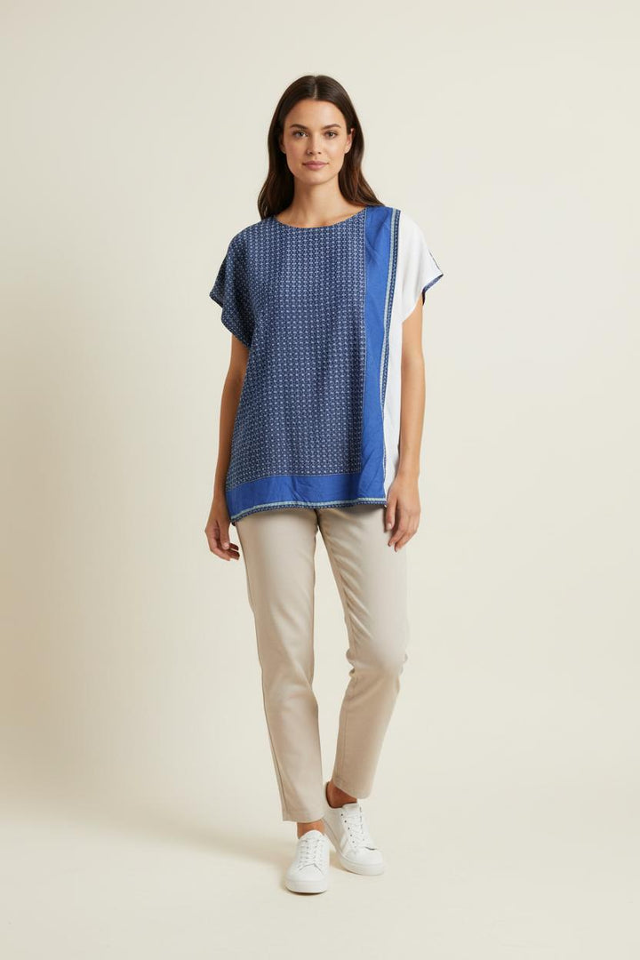 Blouse Bleue et Blanche - Taille XXXL/46 de la marque Marina Rinaldi | PARAD57670 - Vendu par Paradigme - Image 1