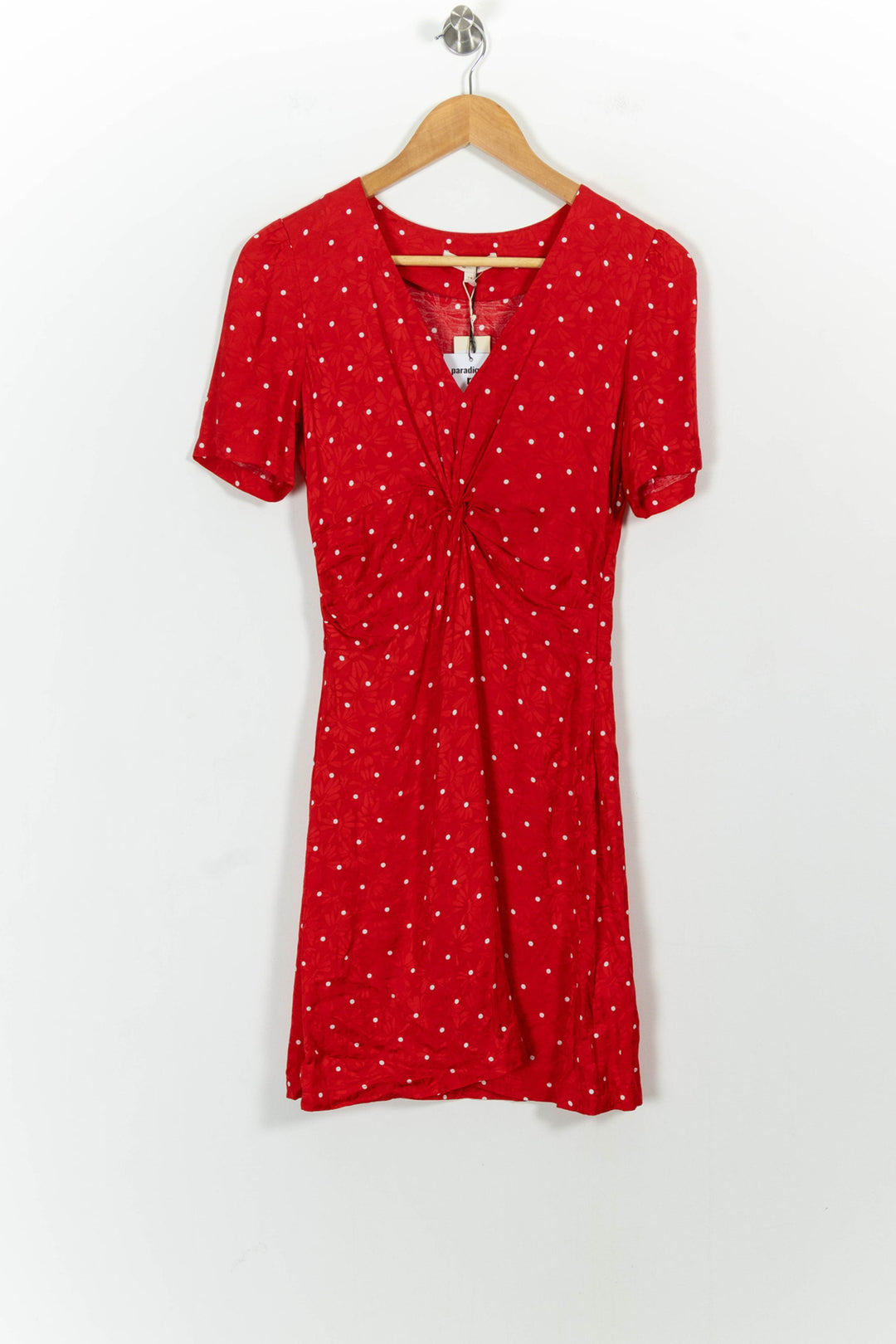 Robe Courte Rouge et Blanche - Taille XS/34 de la marque Maje | PARAD57679 - Vendu par Paradigme - Image 2