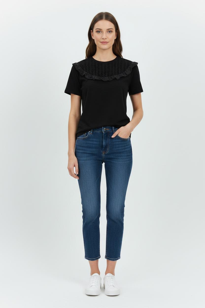 T-shirt Noir - Taille S/36 de la marque Sandro | PARAD57692 - Vendu par Paradigme - Image 1