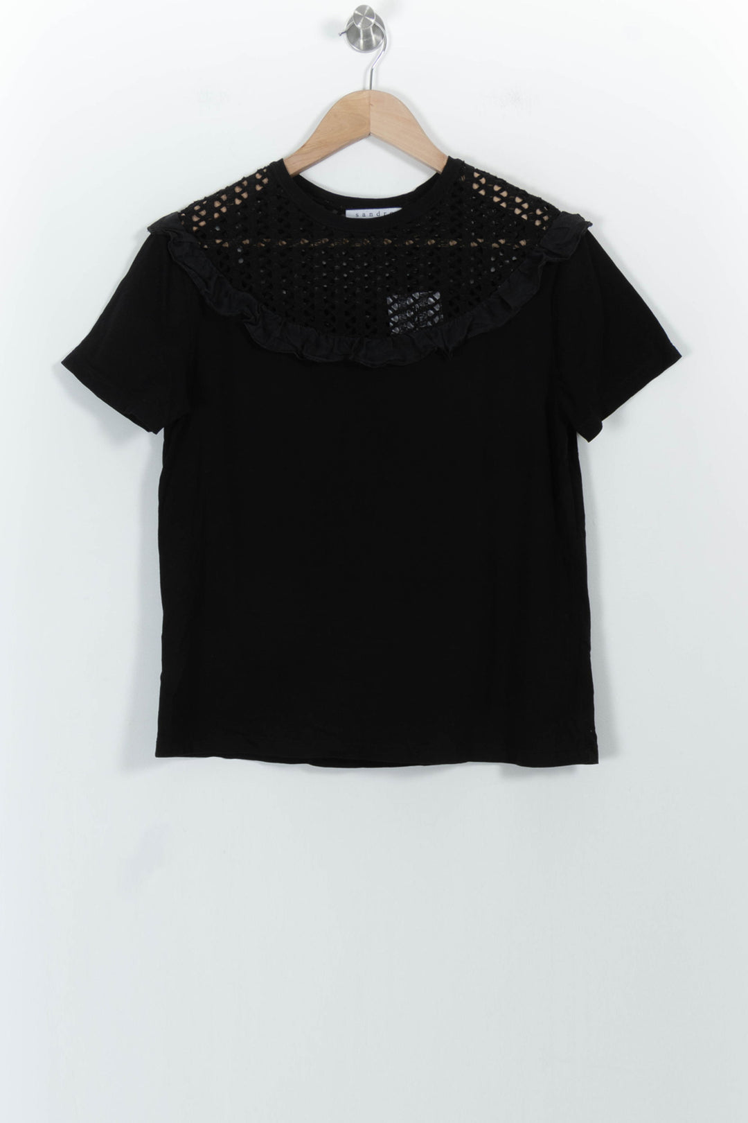 T-shirt Noir - Taille S/36 de la marque Sandro | PARAD57692 - Vendu par Paradigme - Image 2