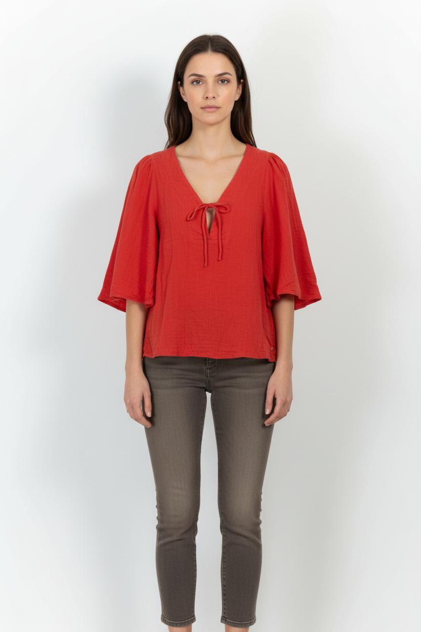 Blouse Rouge - Taille XS/34 de la marque Des petits hauts | PARAD57700 - Vendu par Paradigme - Image 1