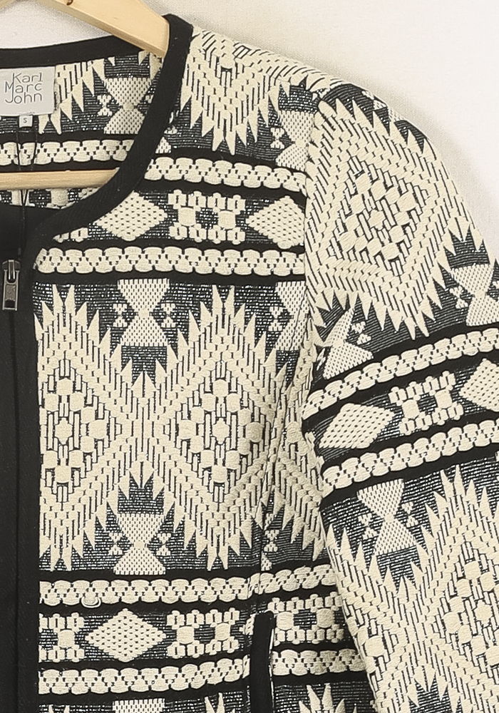 Veste Beige et Noire - Taille S/36 de la marque Karl Marc John | PARAD57704 - Vendu par Paradigme - Image 3