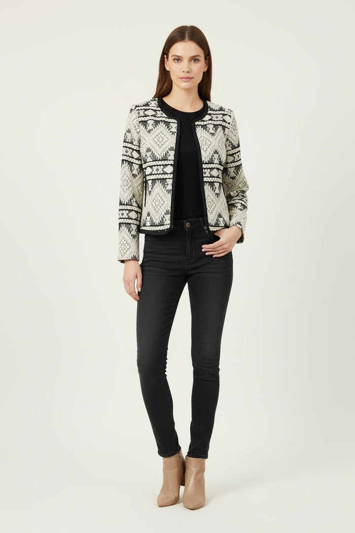 Veste Beige et Noire - Taille S/36 de la marque Karl Marc John | PARAD57704 - Vendu par Paradigme - Image 1