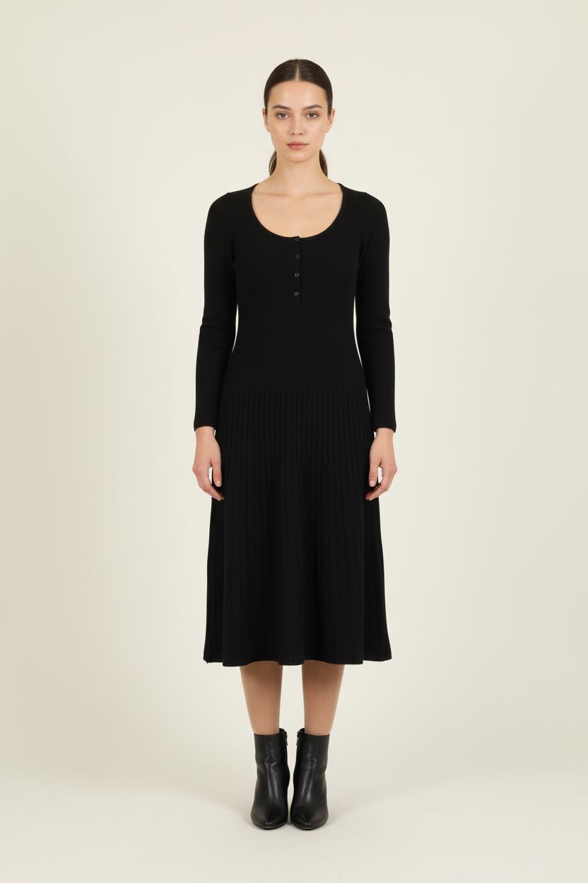 Robe Pull Noire - Taille L/40 de la marque Agnès b. | PARAD57710 - Vendu par Paradigme - Image 1
