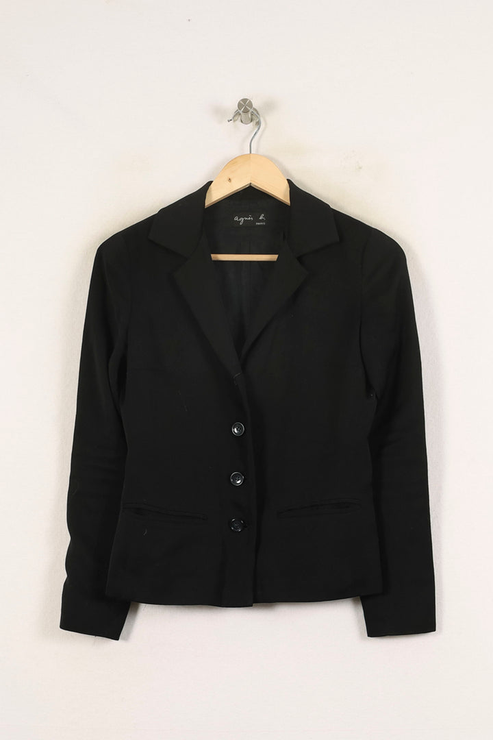 Blazer Noir - Taille M/38 de la marque Agnès b. | PARAD57711 - Vendu par Paradigme - Image 2