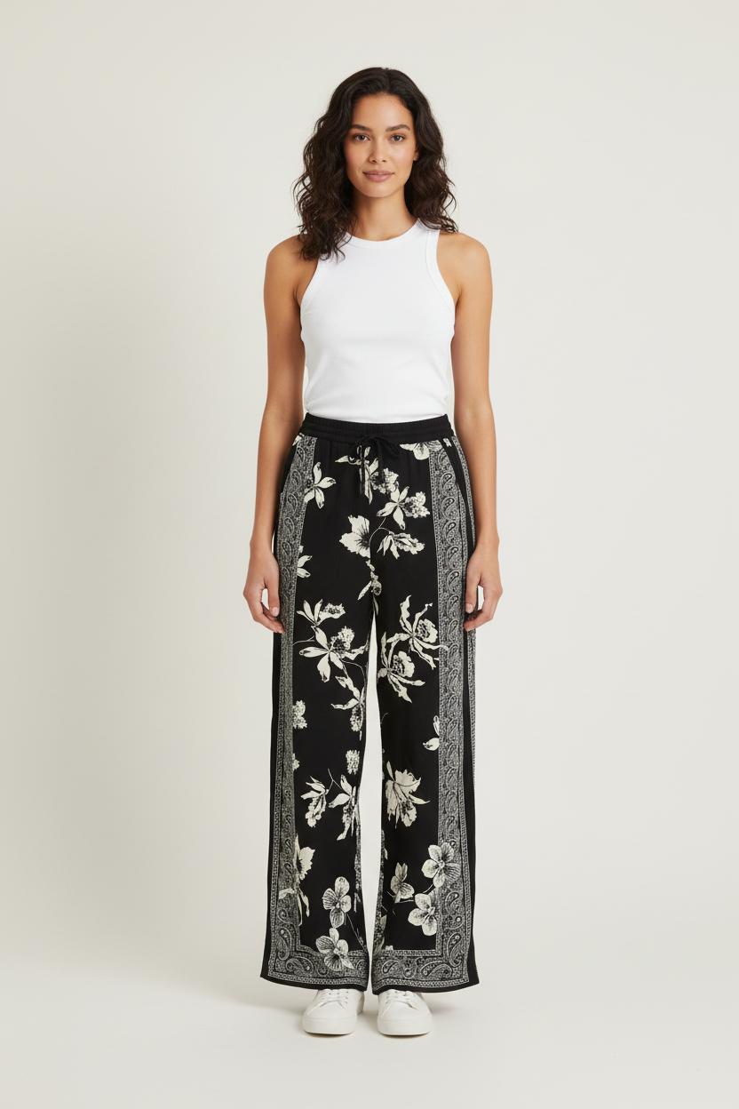 Pantalon Large Noir et Blanc - Taille XS/34 de la marque The Kooples | PARAD57722 - Vendu par Paradigme - Image 1