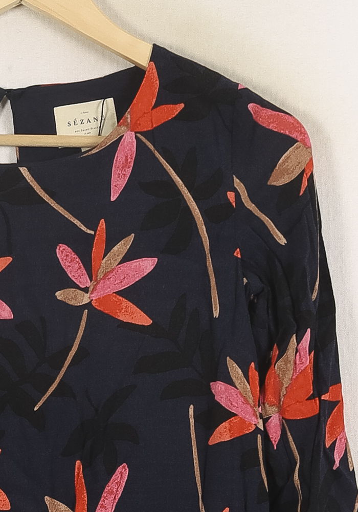 Robe Courte Bleue et Rouge - Taille XS/34 de la marque Sézane | PARAD57724 - Vendu par Paradigme - Image 3