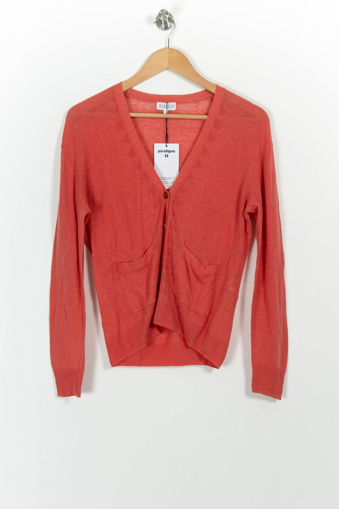 Cardigan Rouge - Taille S/36 de la marque Claudie Pierlot | PARAD57735 - Vendu par Paradigme - Image 2