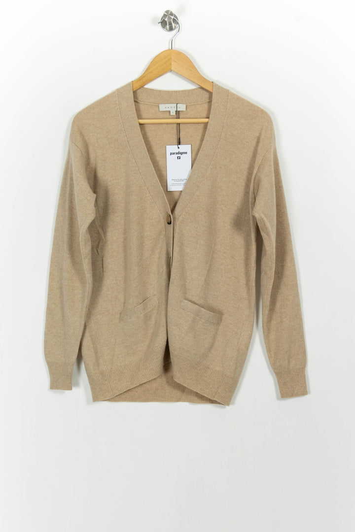 Cardigan Beige - Taille M/38 de la marque Sandro | PARAD57736 - Vendu par Paradigme - Image 2