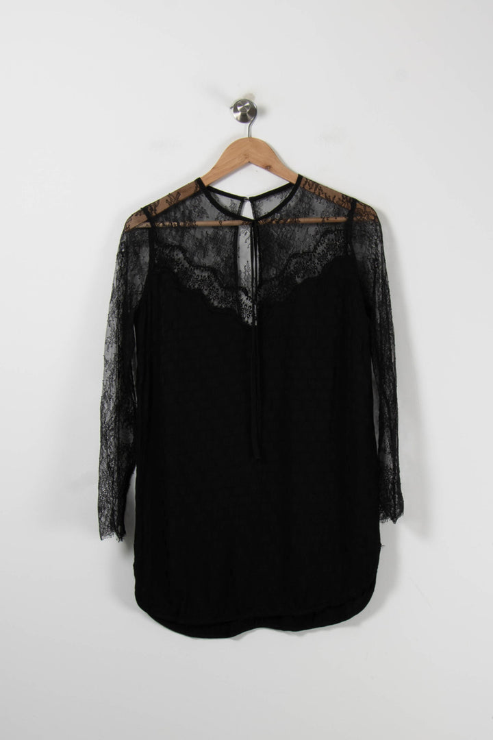 Blouse Noire - Taille M/38 de la marque Sandro | PARAD57744 - Vendu par Paradigme - Image 2