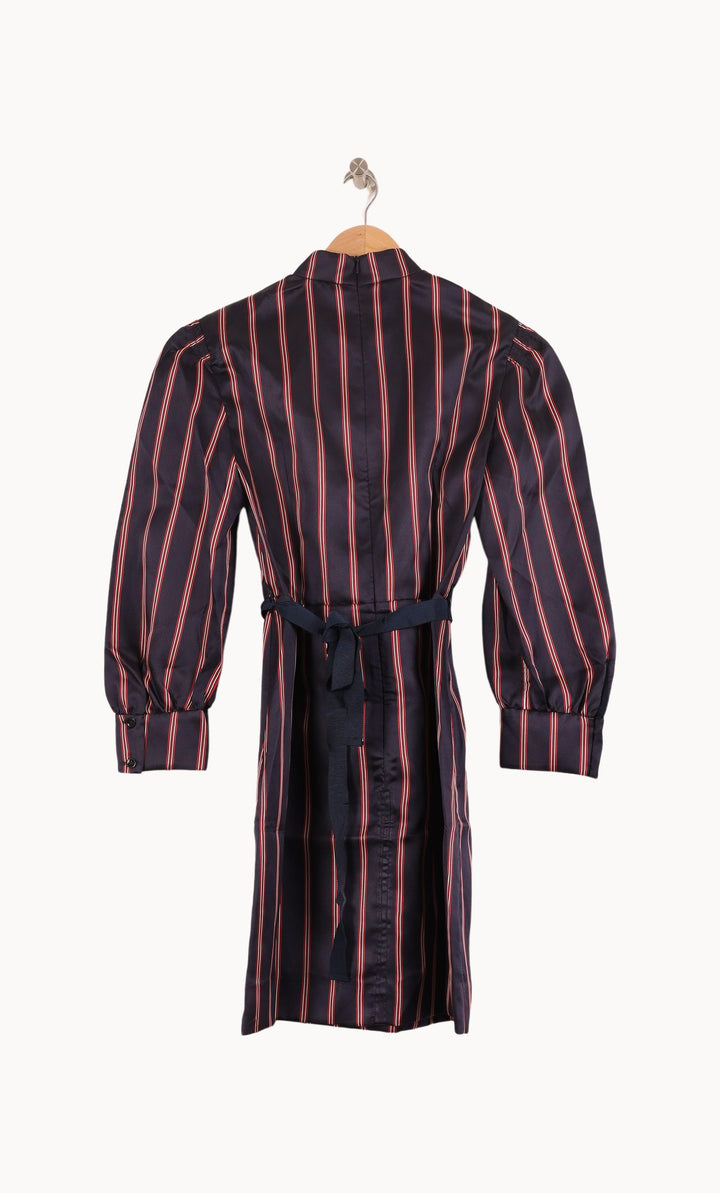 Robe Courte Bleu Marine et Rouge - Taille S/36 de la marque Sandro | PARAD57773 - Vendu par Paradigme - Image 4