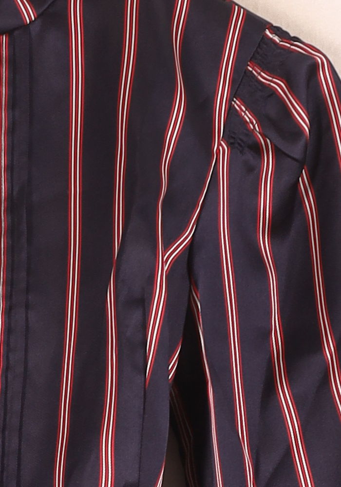 Robe Courte Bleu Marine et Rouge - Taille S/36 de la marque Sandro | PARAD57773 - Vendu par Paradigme - Image 3