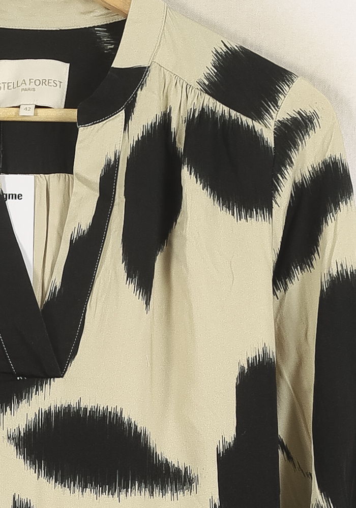 Robe Midi Beige et Noire - Taille XL/42 de la marque Stella Forest | PARAD57775 - Vendu par Paradigme - Image 3