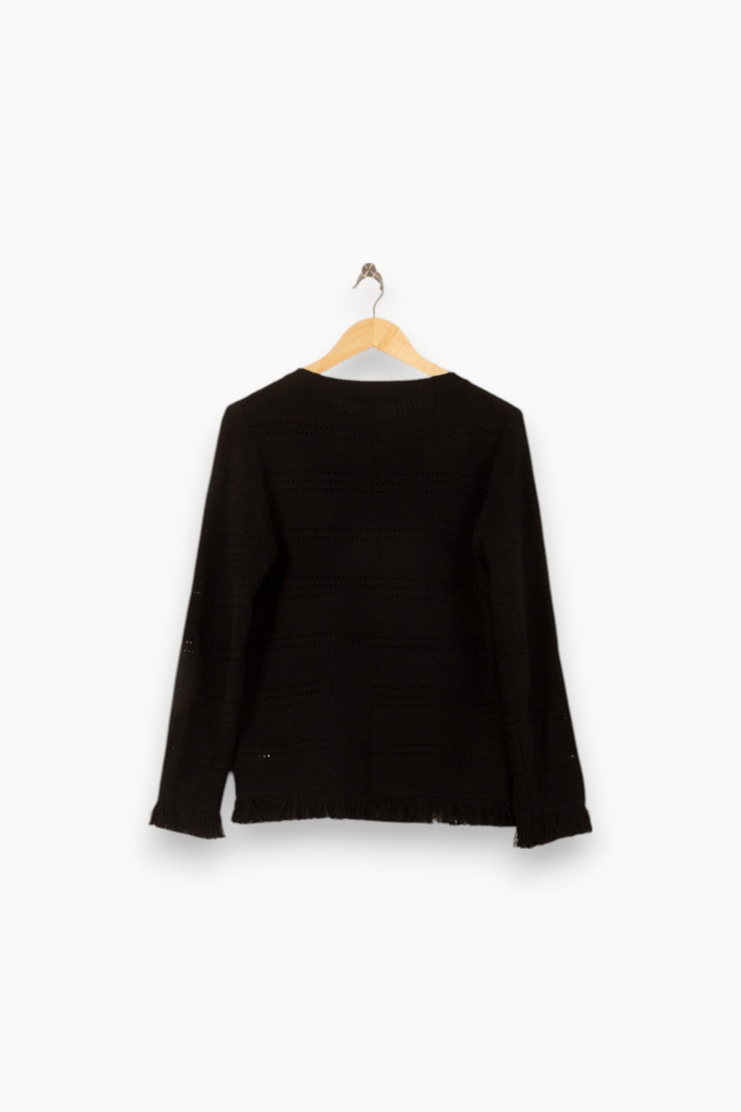 Pull Noir - Taille L/40 de la marque La Fée Maraboutée | PARAD58006 - Vendu par Paradigme - Image 4