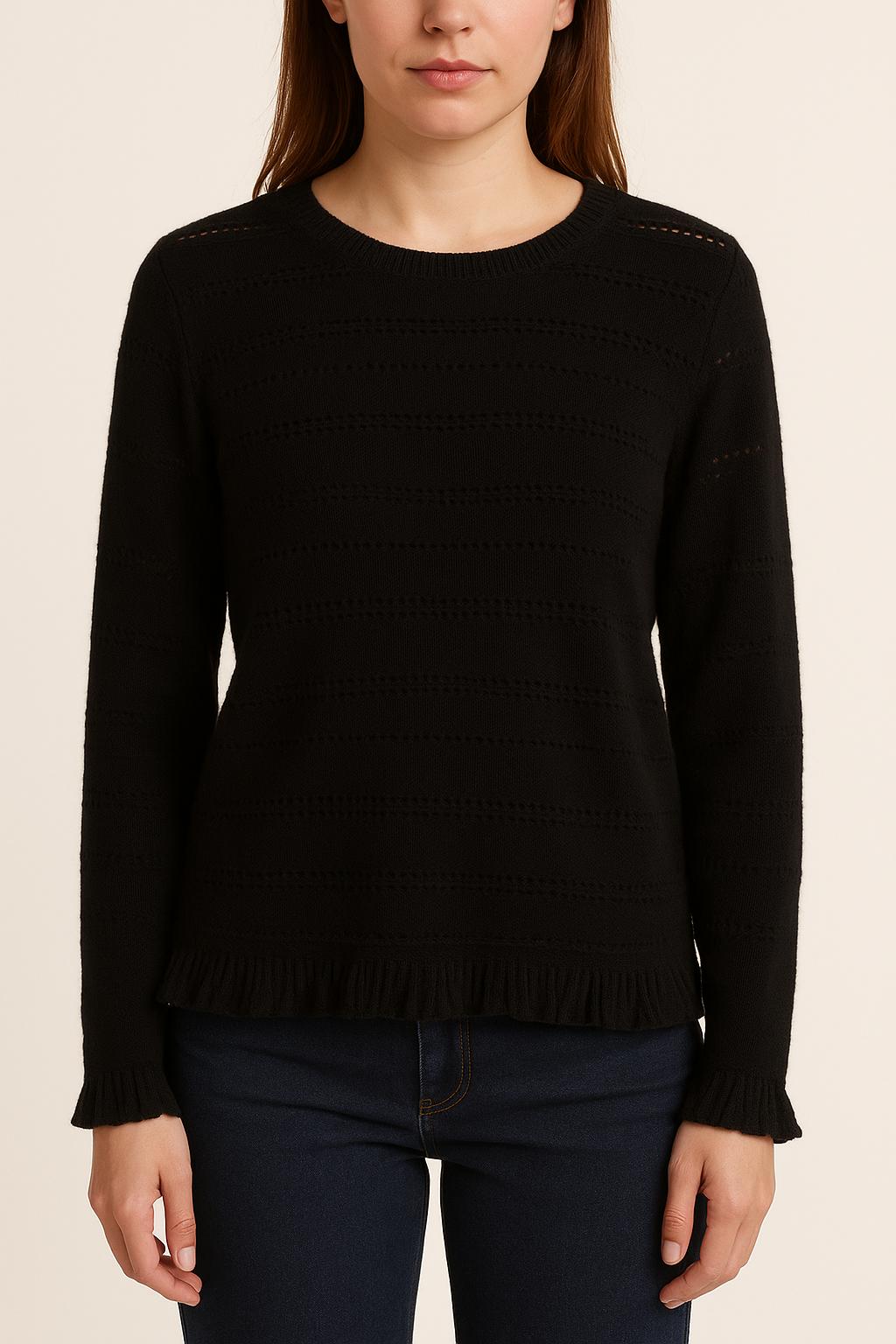 Pull Noir - Taille L/40 de la marque La Fée Maraboutée | PARAD58006 - Vendu par Paradigme - Image 1