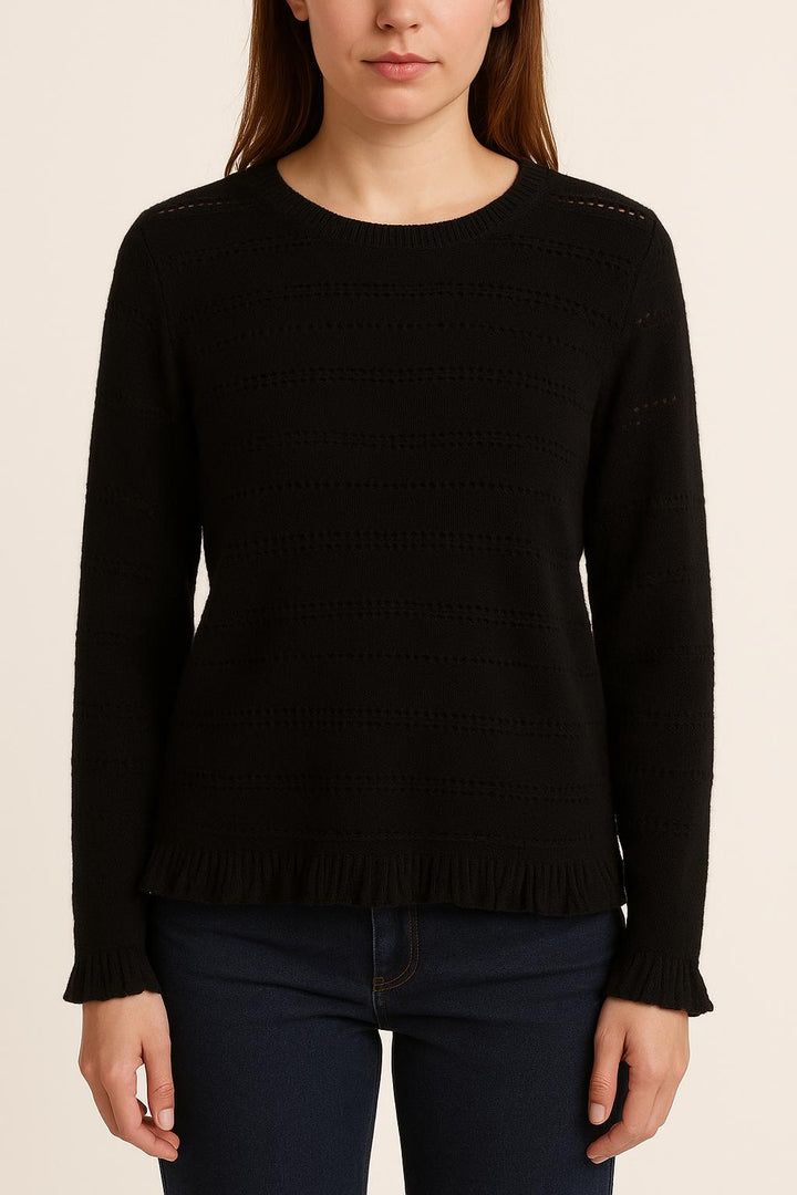 Pull Noir - Taille L/40 de la marque La Fée Maraboutée | PARAD58006 - Vendu par Paradigme - Image 1