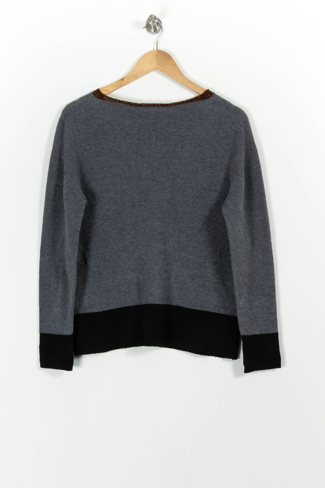 Pull Gris et Noir - Taille L/40 de la marque La Fée Maraboutée | PARAD58008 - Vendu par Paradigme - Image 4