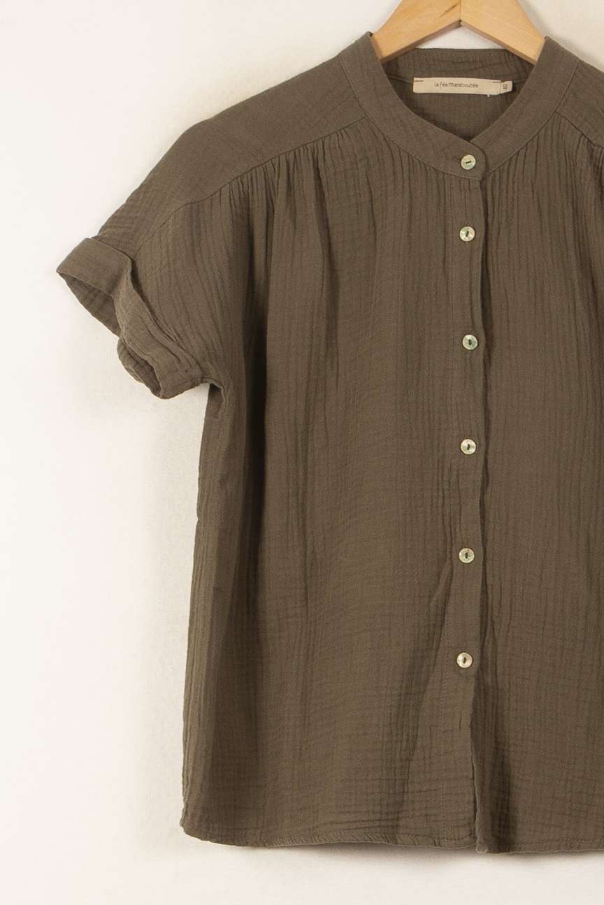 Blouse Verte - Taille L/40 de la marque La Fée Maraboutée | PARAD58009 - Vendu par Paradigme - Image 3