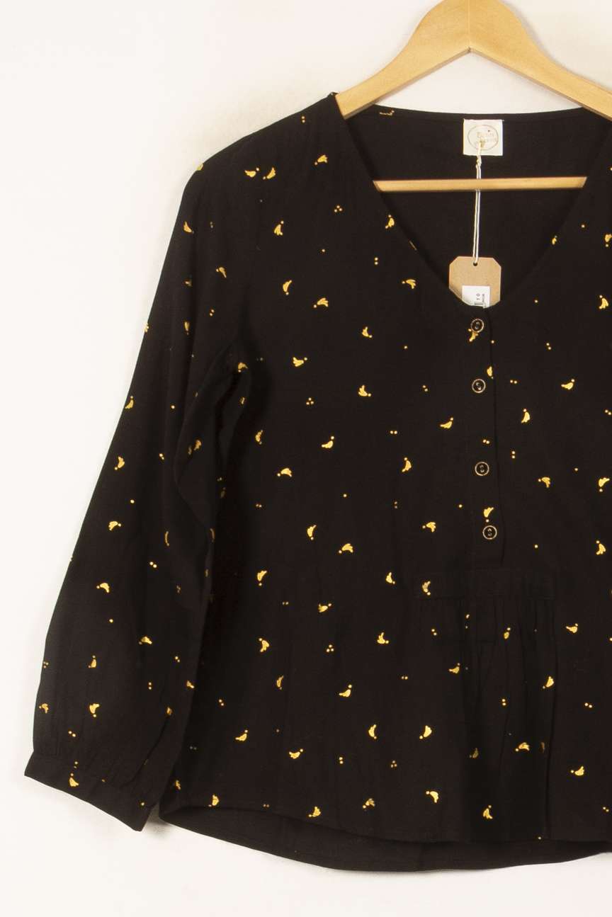 Blouse Noire et Jaune - Taille XS/34 de la marque Des petits hauts | PARAD58019 - Vendu par Paradigme - Image 3