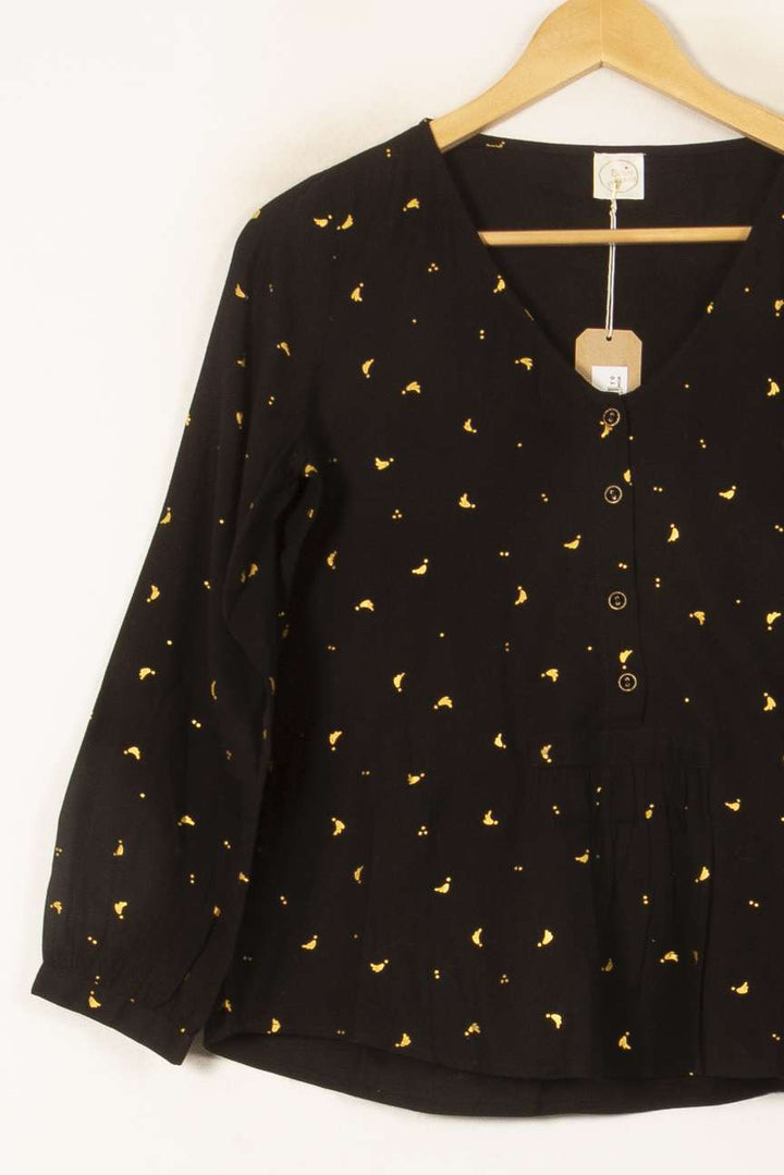 Blouse Noire et Jaune - Taille XS/34 de la marque Des petits hauts | PARAD58019 - Vendu par Paradigme - Image 3