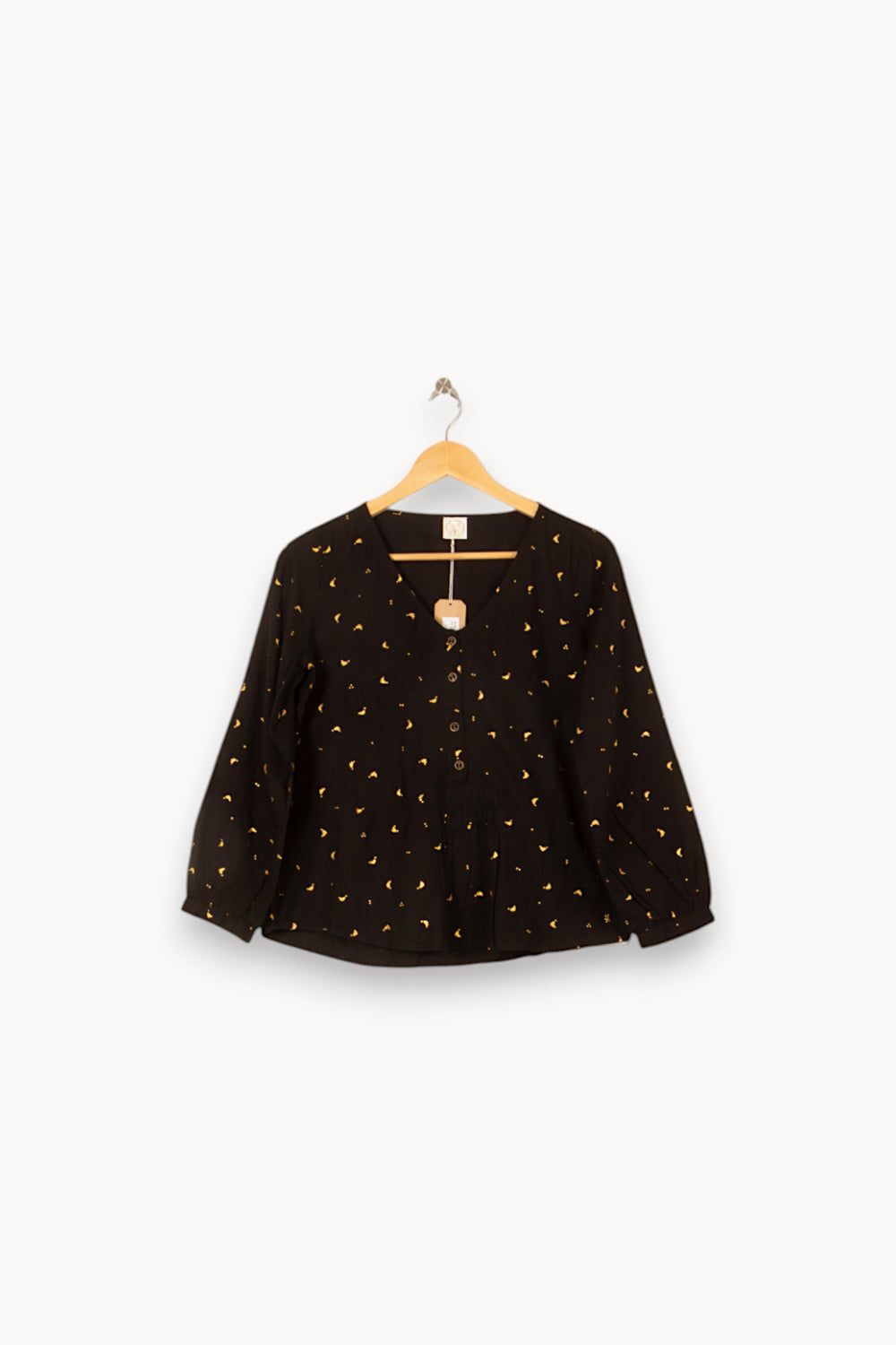 Blouse Noire et Jaune - Taille XS/34 de la marque Des petits hauts | PARAD58019 - Vendu par Paradigme - Image 2