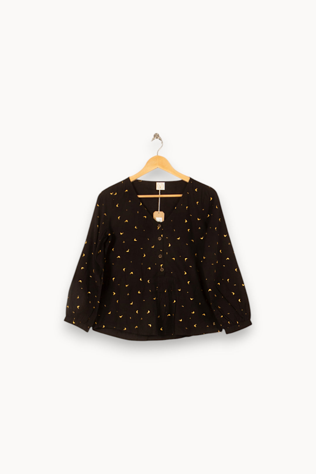 Blouse Noire et Jaune - Taille XS/34 de la marque Des petits hauts | PARAD58019 - Vendu par Paradigme - Image 2