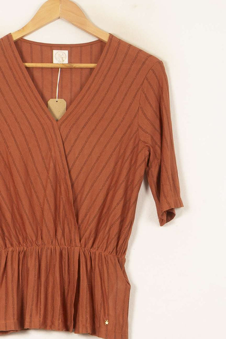 Blouse Bordeaux - Taille S/36 de la marque Des petits hauts | PARAD58022 - Vendu par Paradigme - Image 3