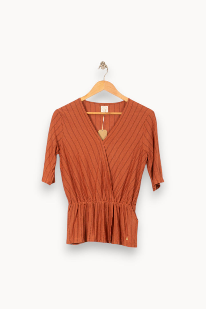 Blouse Bordeaux - Taille S/36 de la marque Des petits hauts | PARAD58022 - Vendu par Paradigme - Image 2