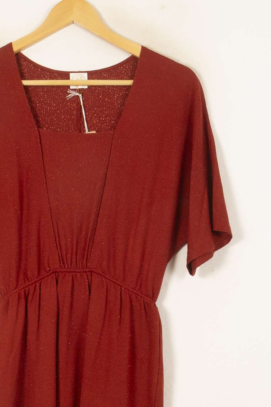Robe Midi Bordeaux - Taille XS/34 de la marque Des petits hauts | PARAD58023 - Vendu par Paradigme - Image 3