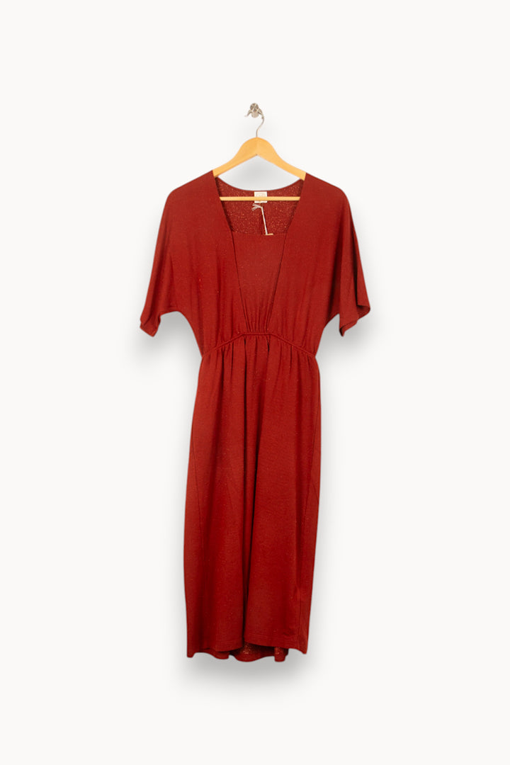 Robe Midi Bordeaux - Taille XS/34 de la marque Des petits hauts | PARAD58023 - Vendu par Paradigme - Image 2