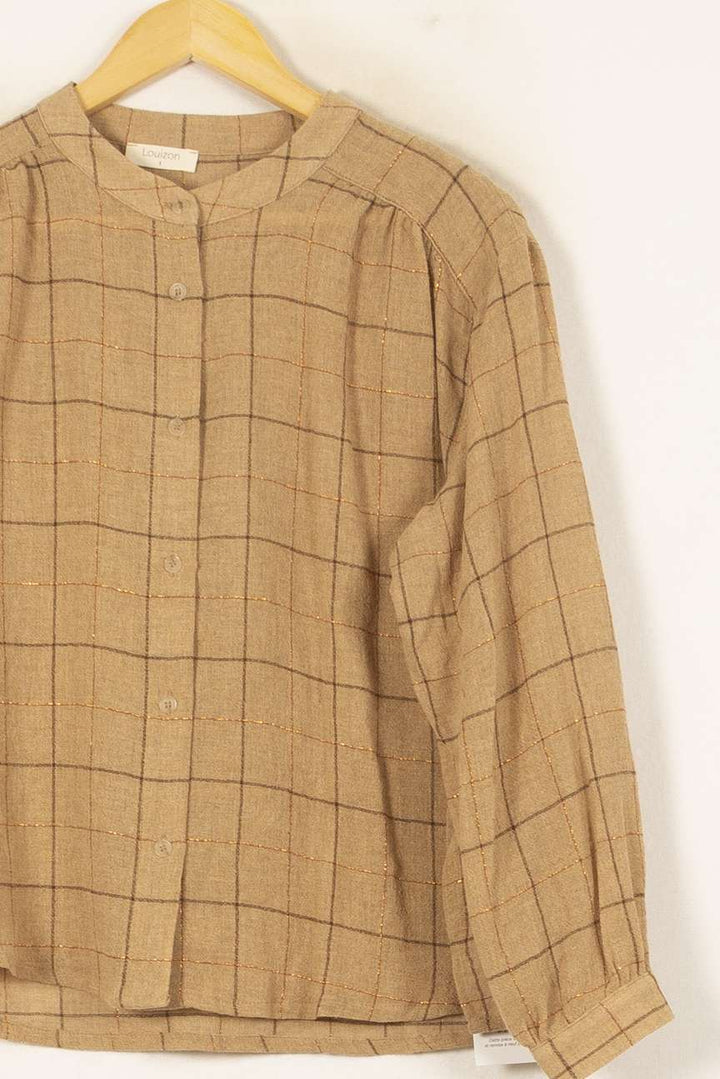 Chemise Beige à Carreaux - Taille S/36 de la marque Louizon | PARAD58029 - Vendu par Paradigme - Image 3