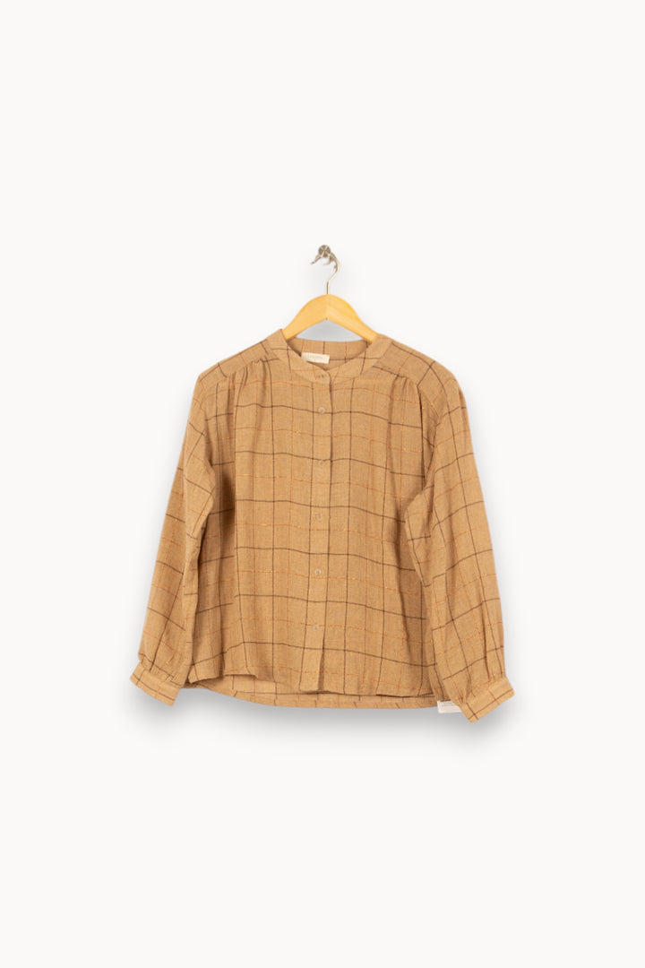 Chemise Beige à Carreaux - Taille S/36 de la marque Louizon | PARAD58029 - Vendu par Paradigme - Image 2
