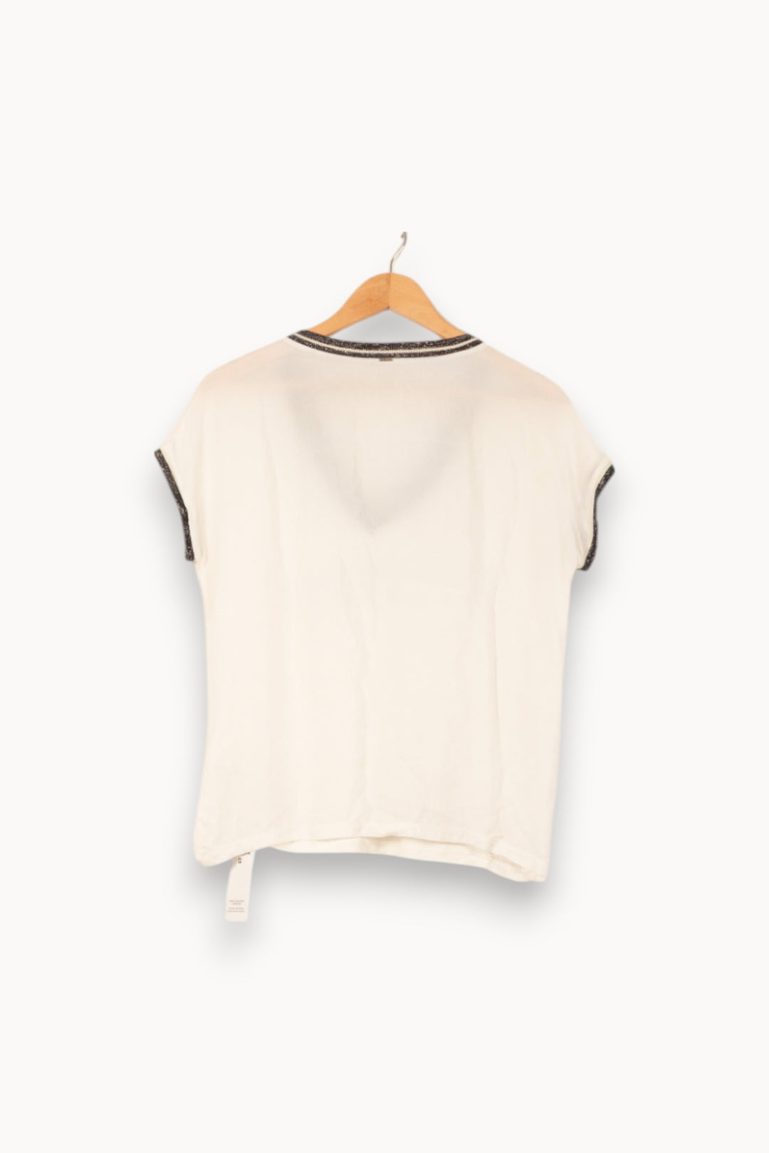 Tee-shirt Blanc et Noir - Taille M/38 de la marque IKKS | PARAD58038 - Vendu par Paradigme - Image 4