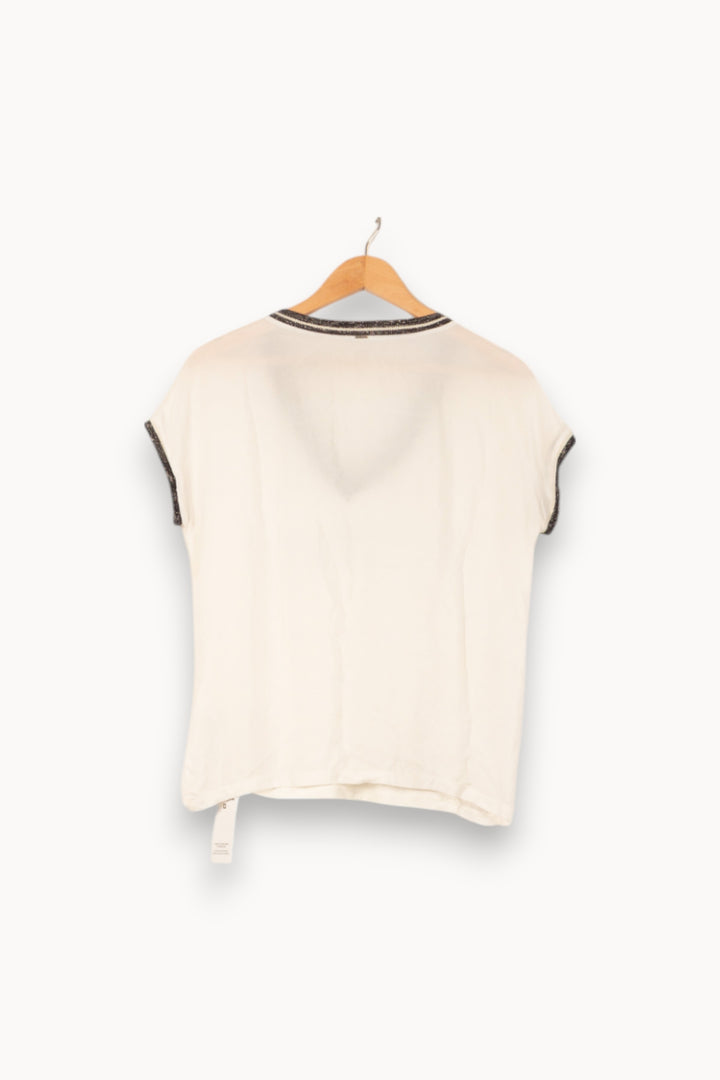 Tee-shirt Blanc et Noir - Taille M/38 de la marque IKKS | PARAD58038 - Vendu par Paradigme - Image 4