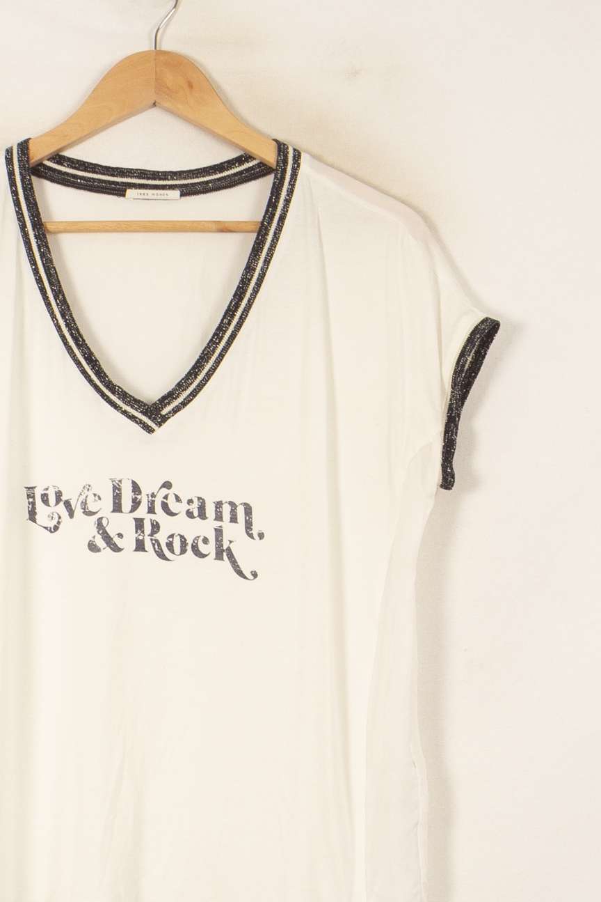Tee-shirt Blanc et Noir - Taille M/38 de la marque IKKS | PARAD58038 - Vendu par Paradigme - Image 3