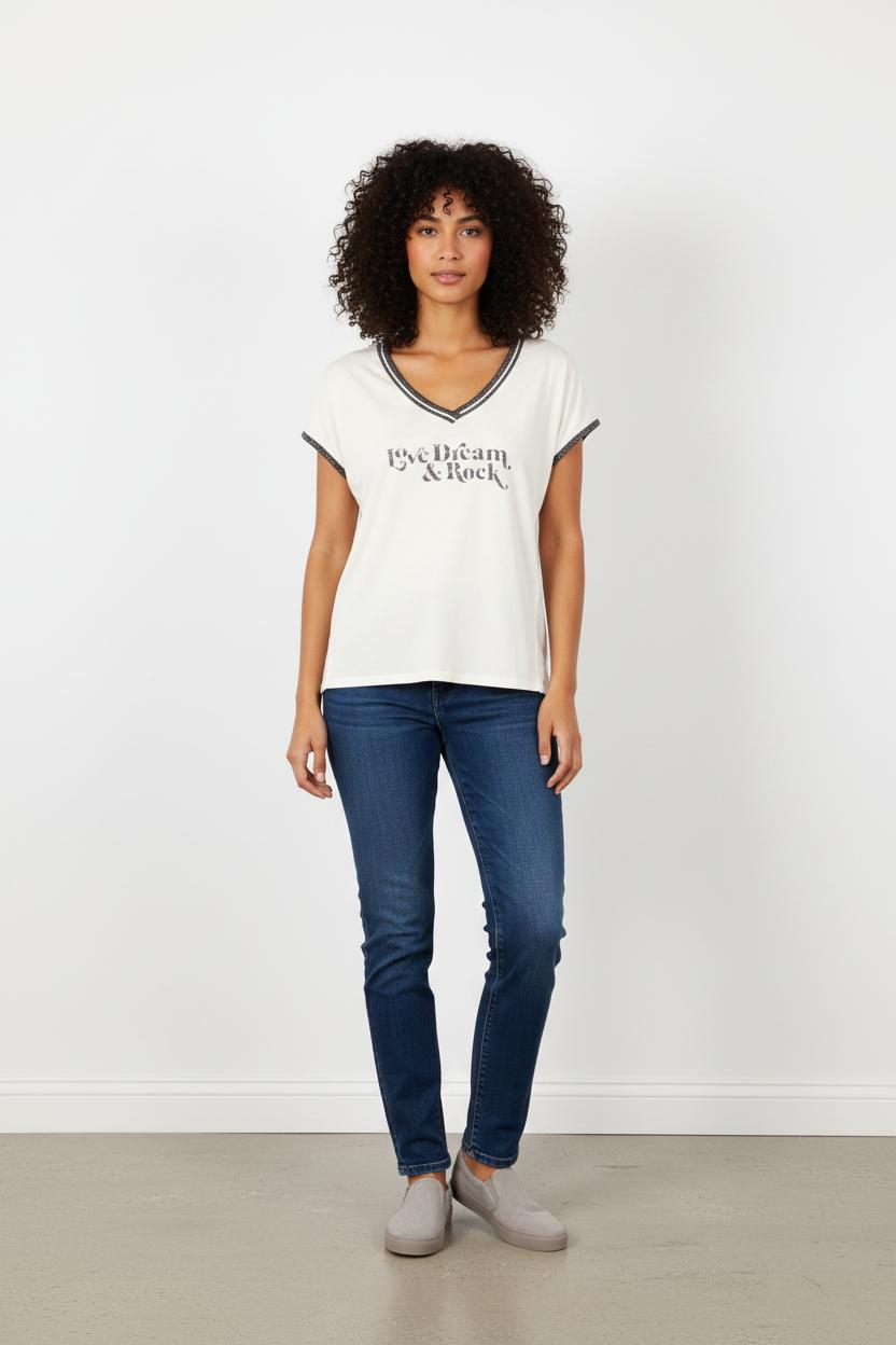 Tee-shirt Blanc et Noir - Taille M/38