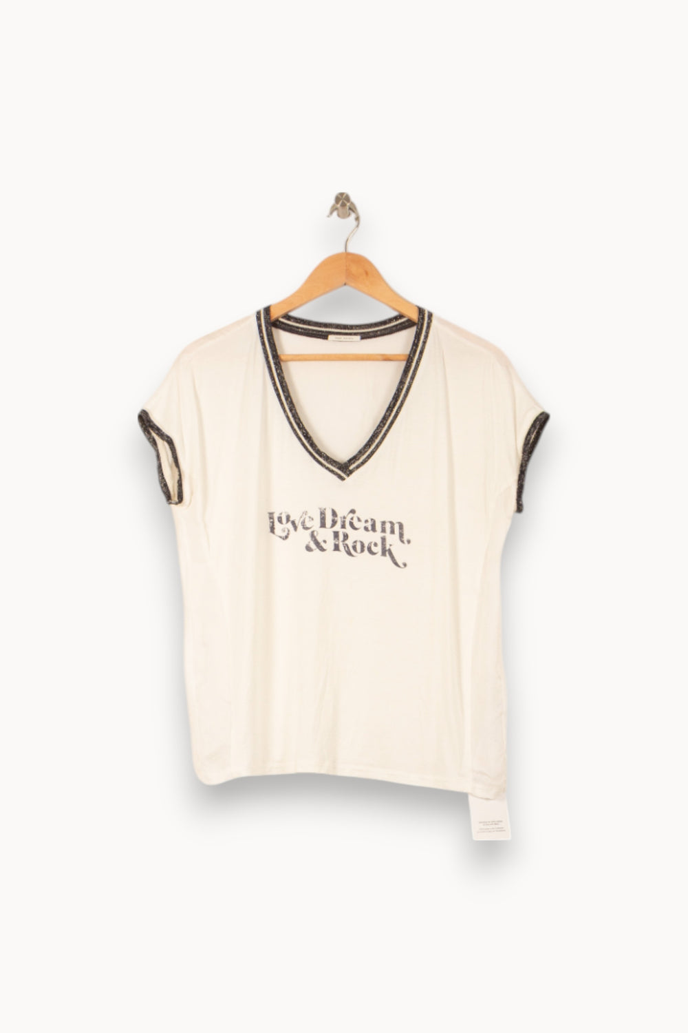 Tee-shirt Blanc et Noir - Taille M/38 de la marque IKKS | PARAD58038 - Vendu par Paradigme - Image 2