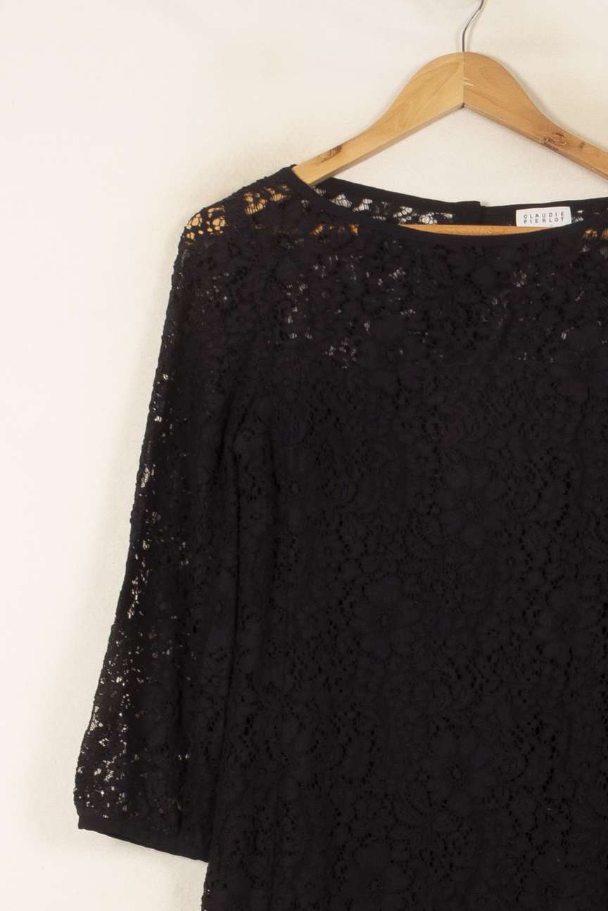 Robe Courte Noire - Taille M/38 de la marque Claudie Pierlot | PARAD58044 - Vendu par Paradigme - Image 3