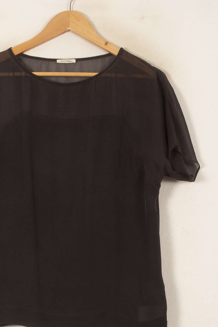 Blouse Noire - Taille S/36 de la marque American Vintage | PARAD58047 - Vendu par Paradigme - Image 3
