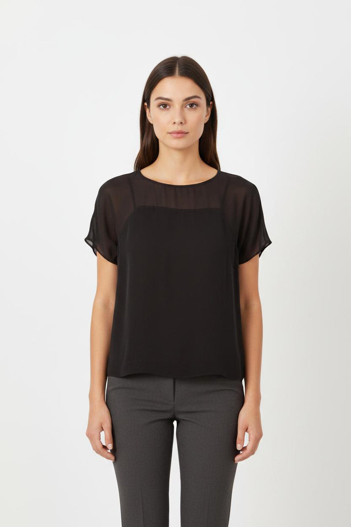 Blouse Noire - Taille S/36