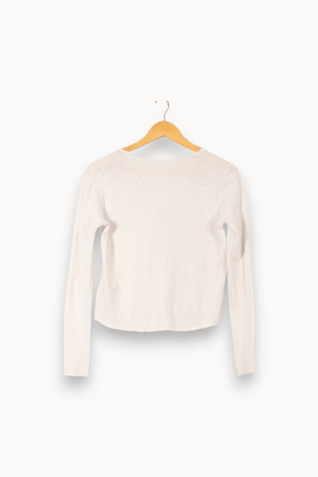 Tee-shirt Manches Longues Blanc - Taille S/36 de la marque American Vintage | PARAD58048 - Vendu par Paradigme - Image 4