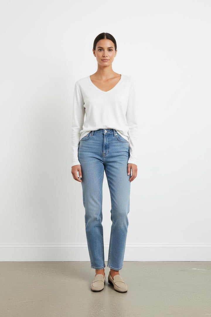 Tee-shirt Manches Longues Blanc - Taille S/36